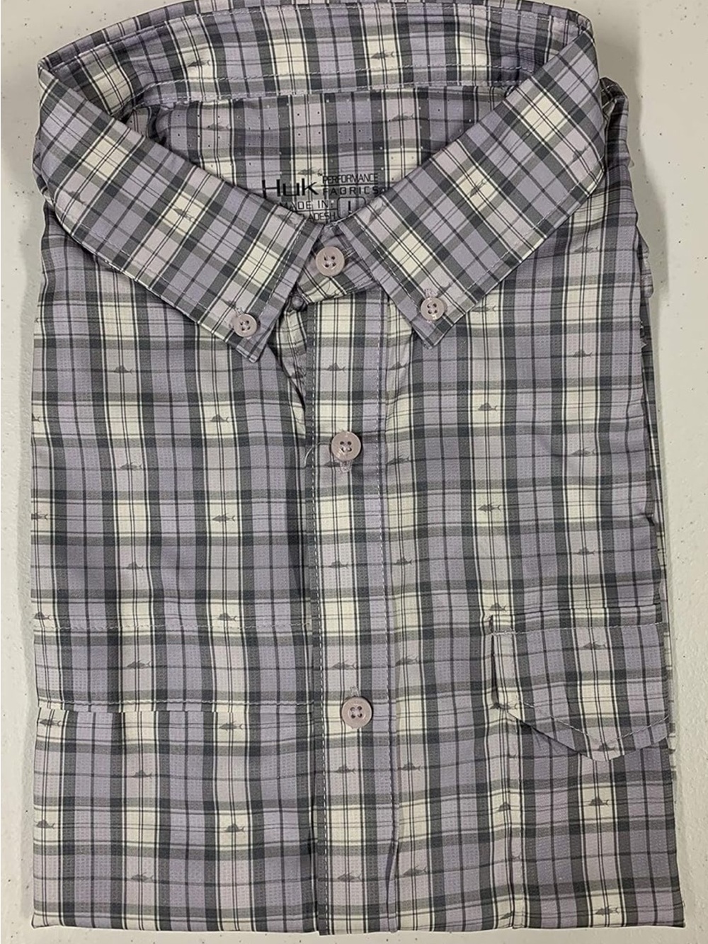 Huk Performance Fishing Shirt Men’s XL Plaid Long Sleeve Vented Button Up